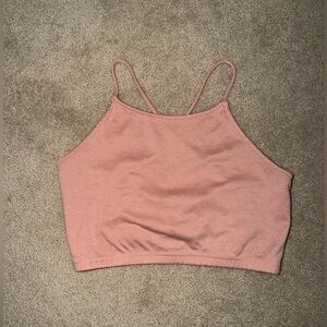 NWOT Women's Large Pink Strappy Open Back Crop Cami Tank Top – 90s Y2K inspired